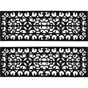JVL Lexi Rubber Step Mats - Pack of 2