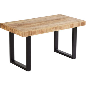 Natural / 85cm Home Source Cortez Mango Wood Rectangular Coffee Table shot 6078249