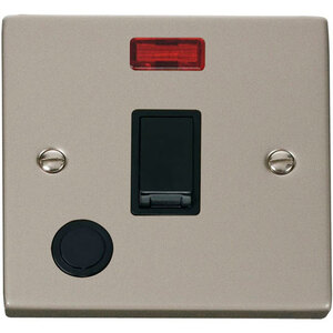 Pearl Nickel 1 Gang 20A DP Switch With Flex With Neon