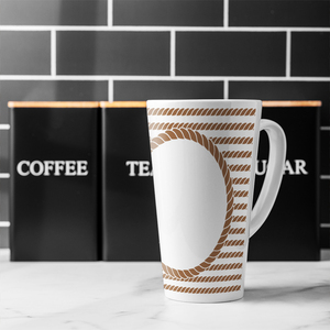 Rope Border Latte Mug