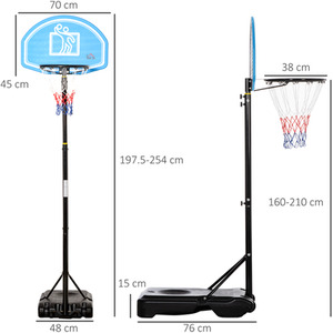 Blue HOMCOM Height Adjustable Basketball Hoop and Stand shot 6833228