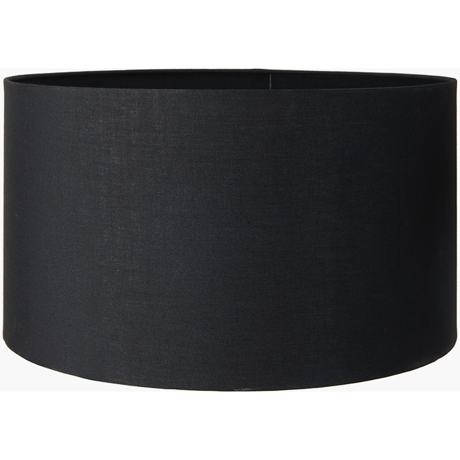 30cm Poly Cotton Cylinder Table Lamp Shade - Black