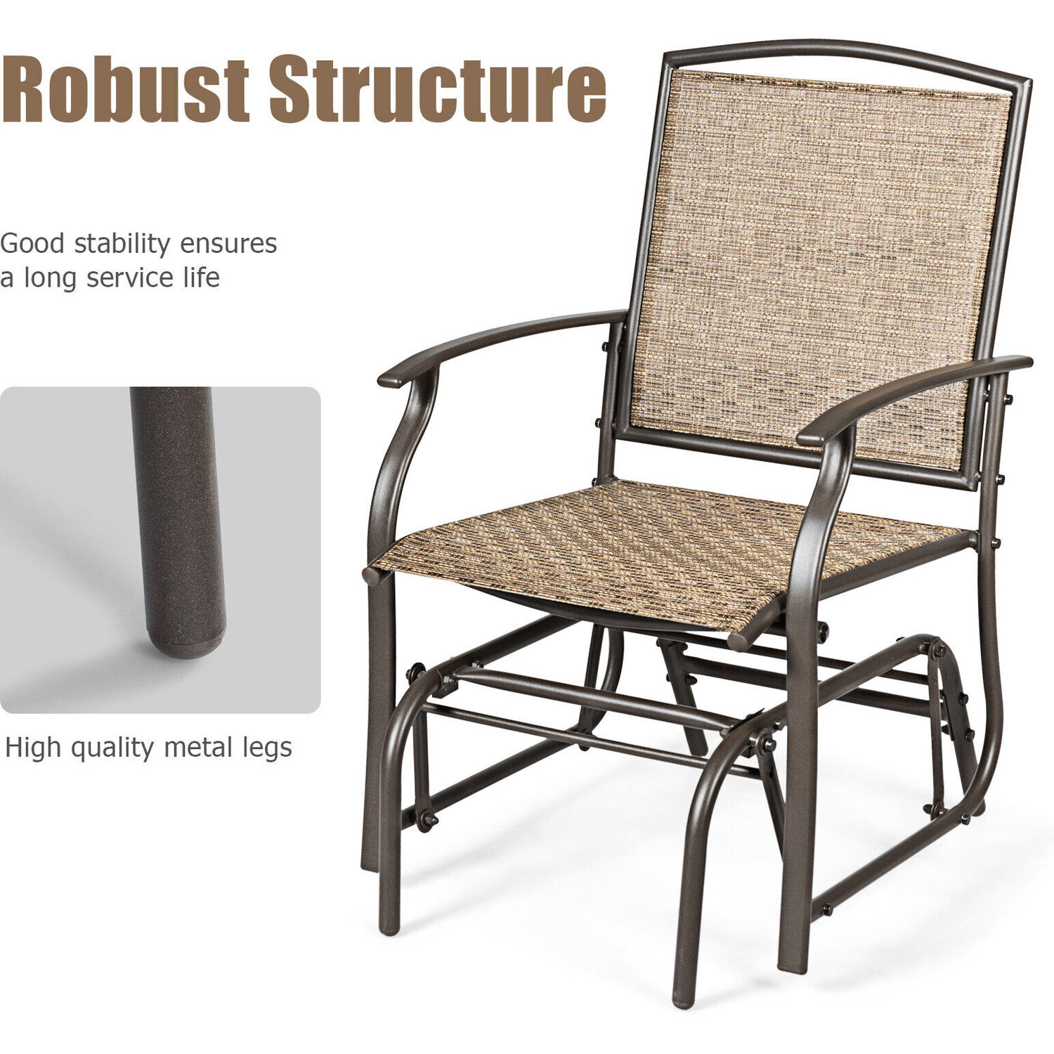 Costway Rocking Chair - BrownOP3906-2
