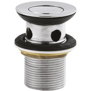 Round Brass Flip Top Basin Waste Chrome