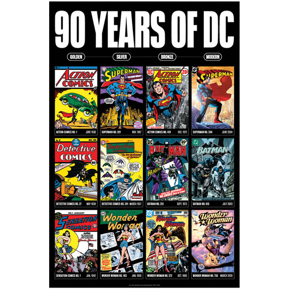 DC Comics 90 Years of DC Art Print