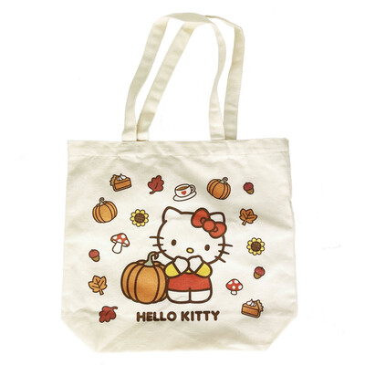 White Pumpkin Hello Kitty Tote Bag