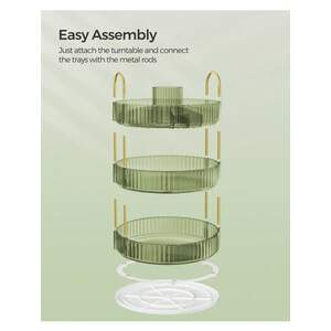 SONGMICS Rotating 3-Tier Makeup Organiser, Skincare Organiser