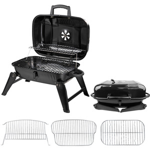 Portable High Quality Barbecue Charcoal Grill (Black)