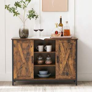 VASAGLE Buffet Table with Barn Doors