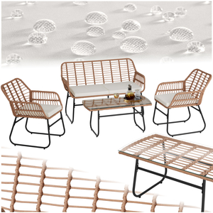 Garden Furniture Set Molfetta XL - For 4 People, Water-Repellent, Weather-Safe
