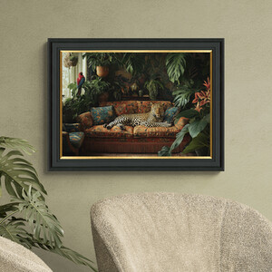 Lounging Leopard Framed Print