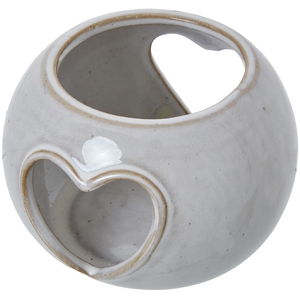 Heart Cut-Out Ceramic Tealight Holder