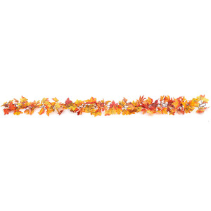 Artificial Maple Leaf Garland with LED Lights