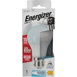Energizer LED GLS B22 806lm 6500K Light Bulb