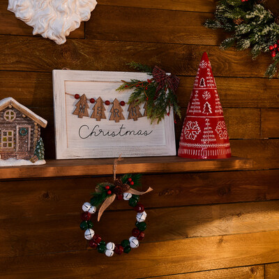 Neutral Merry Christmas Hanging Wall Plaque
