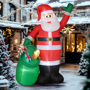 Outsunny 9ft Christmas Blow Up Decoration with Built-in LED Lights