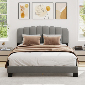Linen Upholstered Bed Frame