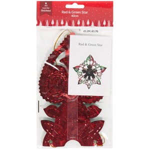 Red and Green Star Decoration