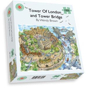 The Tower of London and Tower Bridge - Wendy Brown 1000 Piece Jigsaw Puzzle