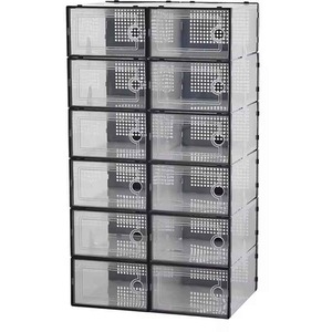 12x stackable transparent shoe box