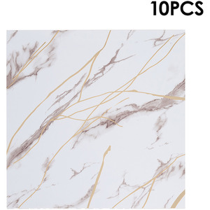 Lifeideas 10 Piece Self Adhesive Marble Effect Wall Tile Stickers