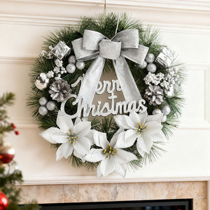 Christmas Wreath with Berries and Bow