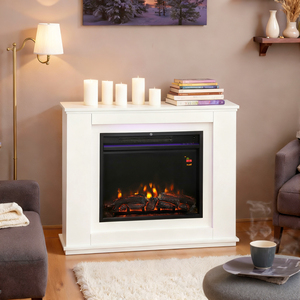 HOMCOM Inset Electric Fireplace Reach up to 30 m for Living Room