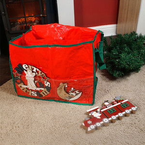 Storage Bag with Outer Pouch - Red