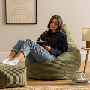 Adult Gaming Bean Bag Dalton Chair with Footstool
