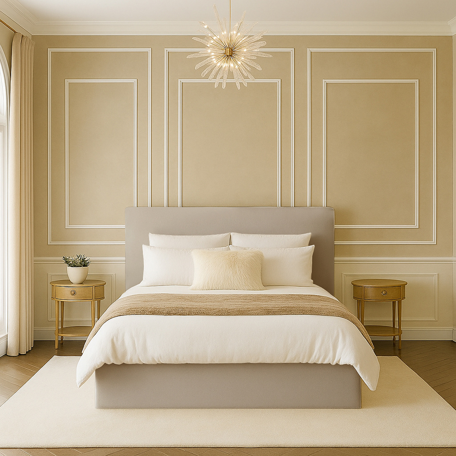 Plain Upholstered Bed Frame - Silver Small Double