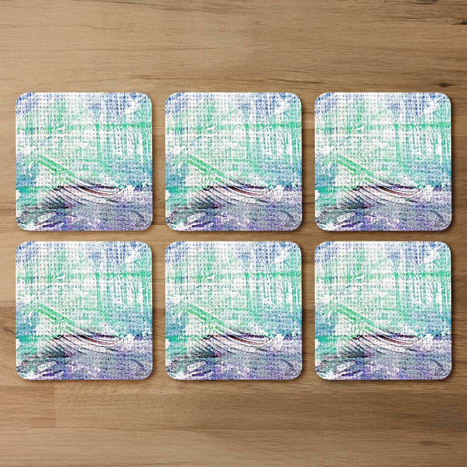 Washed Up Blue Coaster - Blue