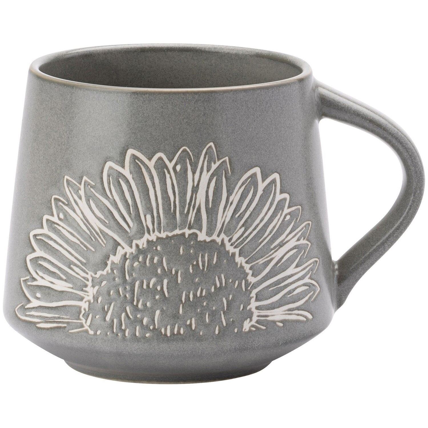 Image of Artisan Flower Grey Wax Resist Mug&hellip;