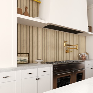 SplashPro Wide Slat Panel Right Hand Trim - Natural Oak