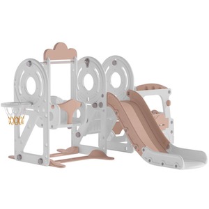 3-in-1 Bus-Themed Toddler Playset with Swing and Slide