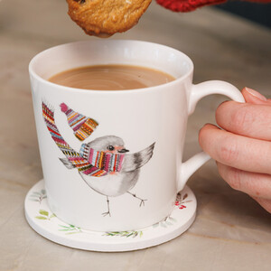 Mikasa TipperleyHill Robin Fine China Mug and Coaster Set 380ml