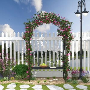 Outsunny Garden Bench with Arch for Climbing Plants