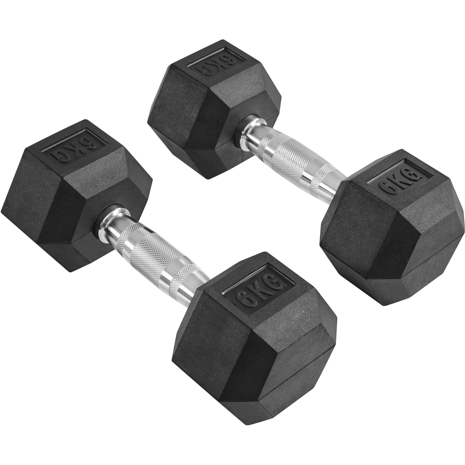 Yaheetech Hex Dumbbell Set - Black 10 Kg - Black / 10.2Cm