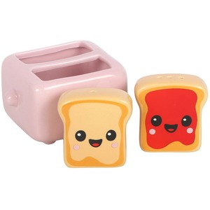 Kawaii Toast Salt and Pepper Shakers