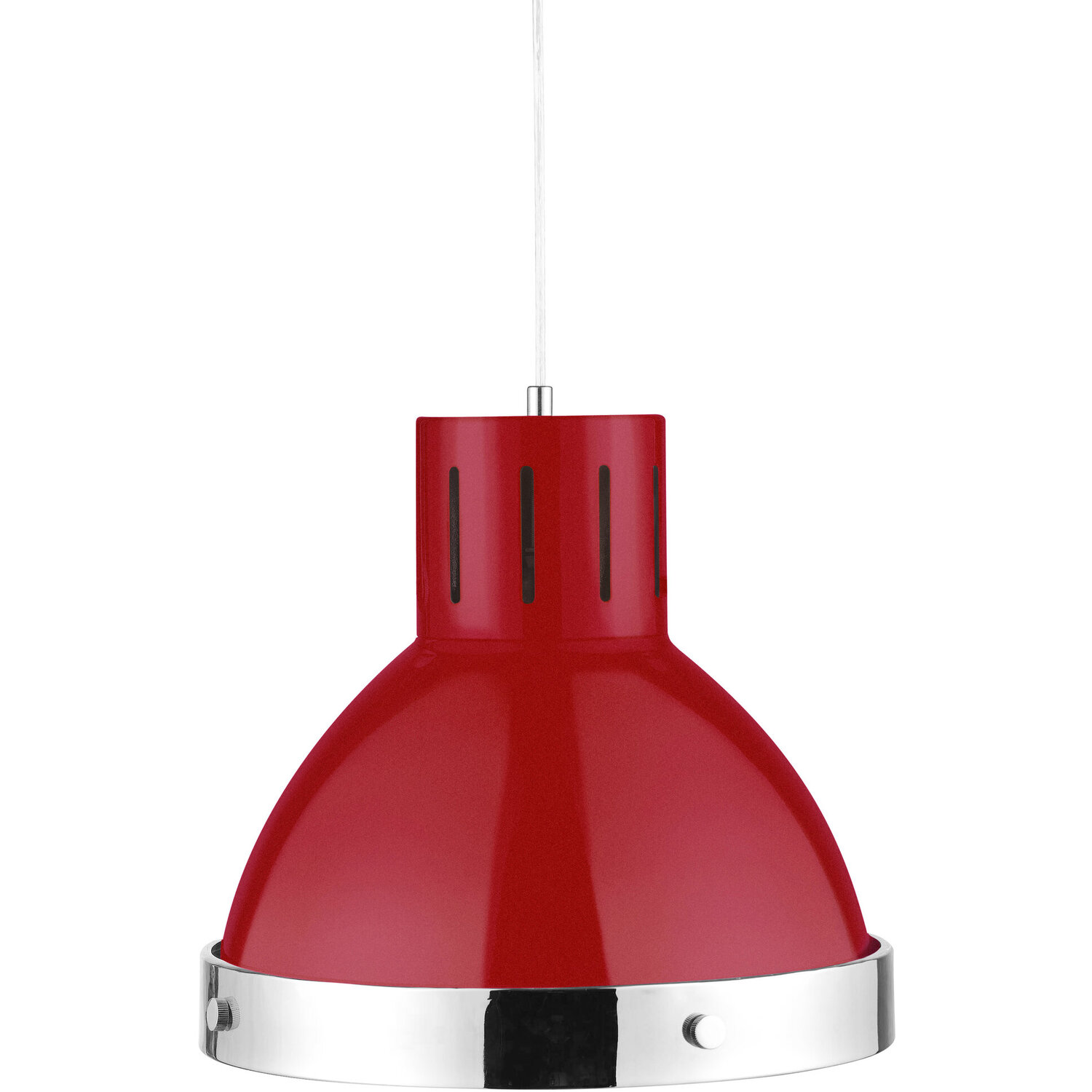 Jasper Red and Chrome Pendant Light - Red