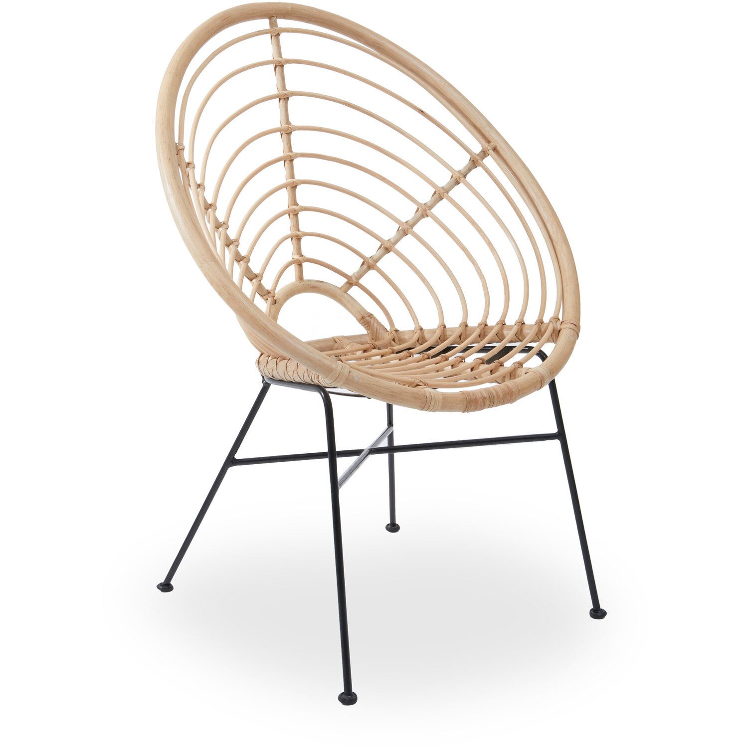 Java Natural Rattan Round Chair - Brown