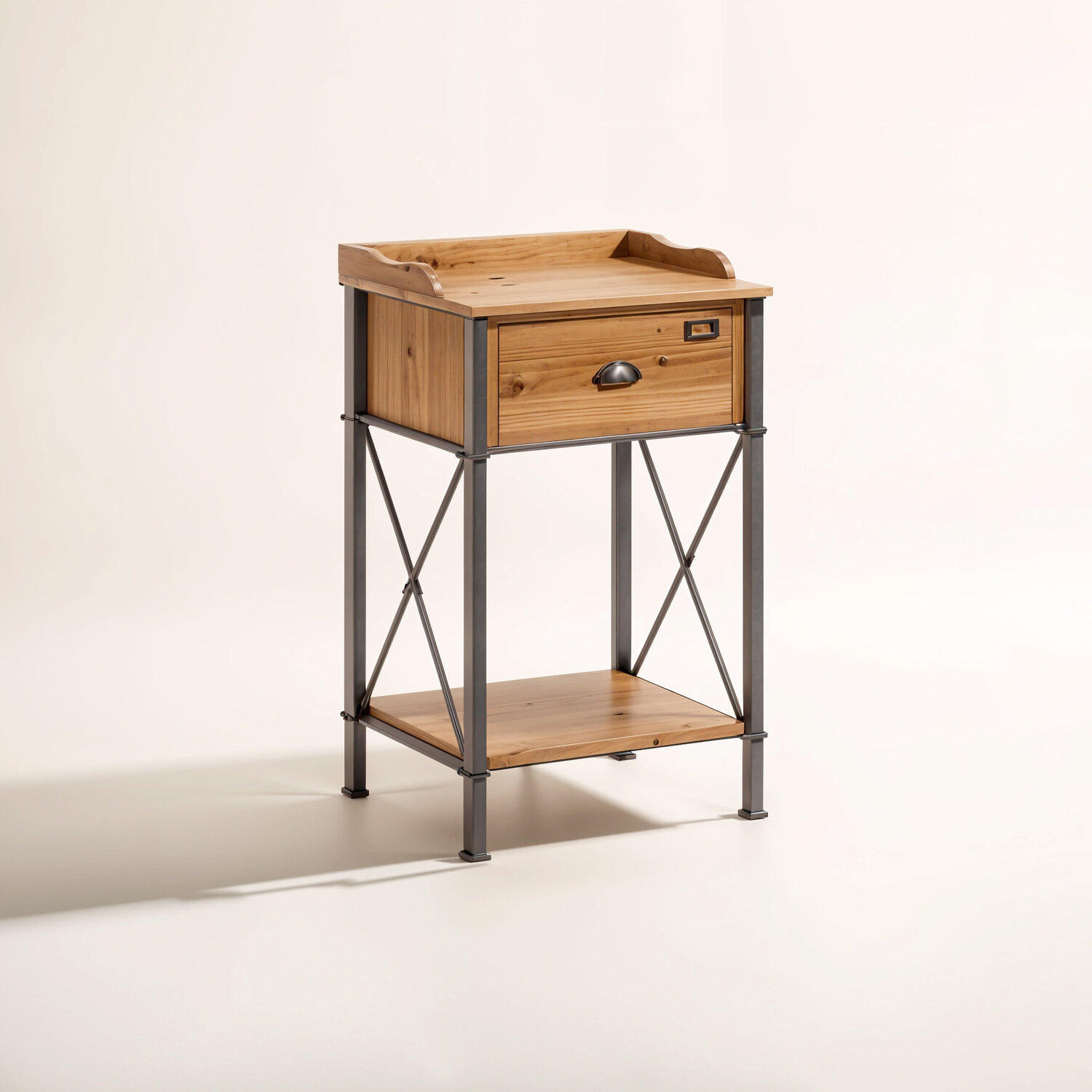 Foundry 1 Drawer Side Table - Brown