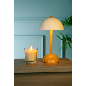 Rechargeable Glass Shade Table Lamp