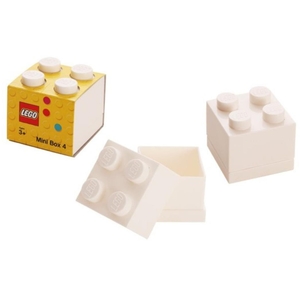 LEGO Mini Box 4 Storage Brick Box White