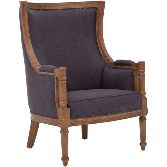 Cabra Graphite Grey Fabric Armchair