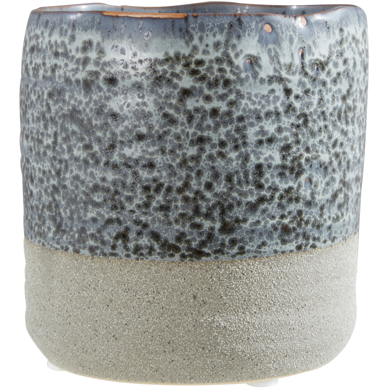 Interiors By Premier Caldera Grey Speckled Small Planter - Grey