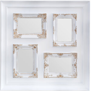 Maren Vintage Style White & Gold 4 Photo Frame
