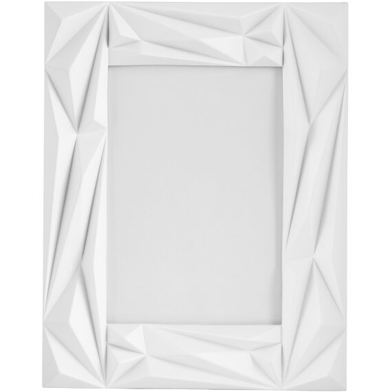 Geo Prisma White 5in x 7in Photo Frame