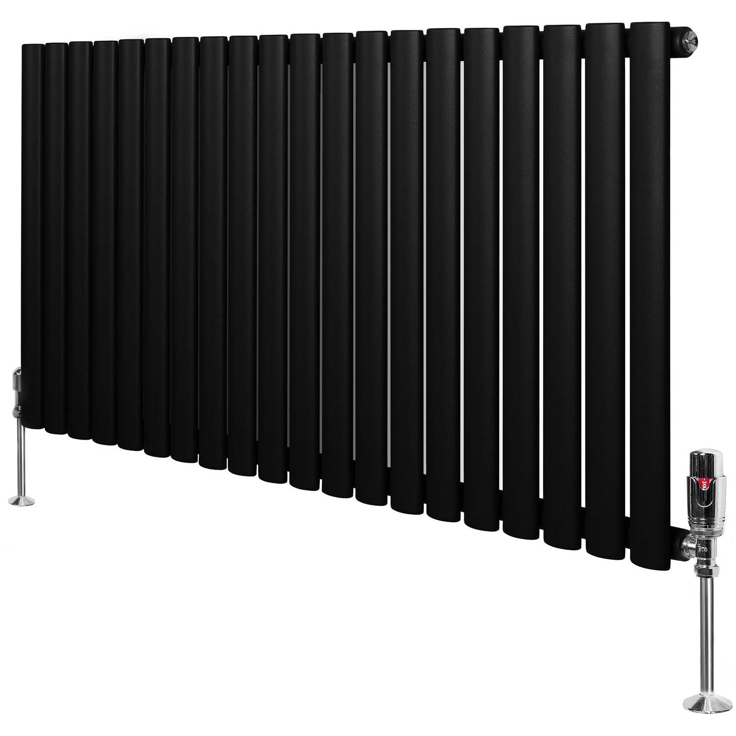Monstershop Unisex Black Oval Single Column Radiator & Valves – 600Mm X 1200Mm – In - Image 3