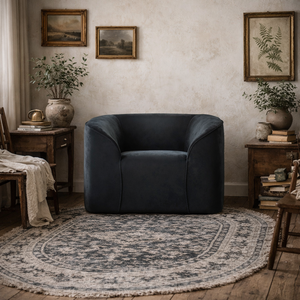 Carlow Velvet Sculptural Armchair