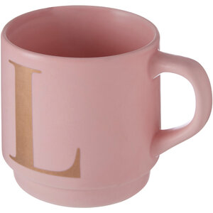 Signet Pink Monogram Mug, L